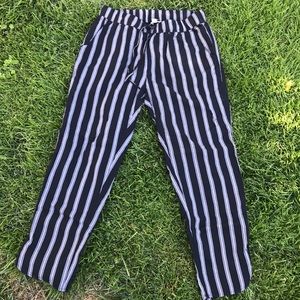 American eagle comfy knit striped pants